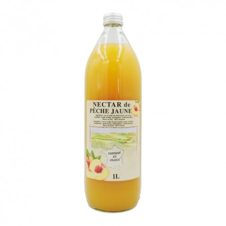 Nectar de Pêche jaune bouteille 1L