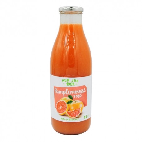 Pur jus de pamplemousse rose bouteille 1l