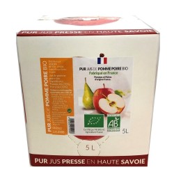 Pur jus pomme poire BIO France Carton de 1 X5 L