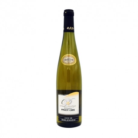 Vin blanc Pinot gris Alsace AOC bouteille 75cl