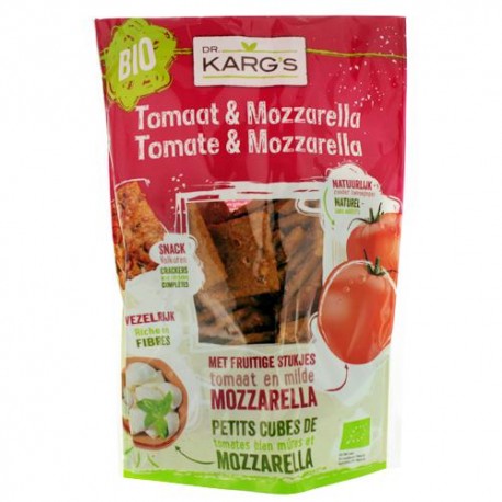 CARTON DE10 SACHETS DE MINI CRACKERS TOMATE & MOZZA BIO 110GR DR KARG'S