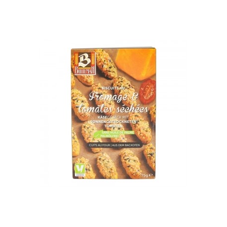 CARTON DE 8 BOITES BISCUITS APERITIFS FROMAGE TOMATES SECHEES 75GR