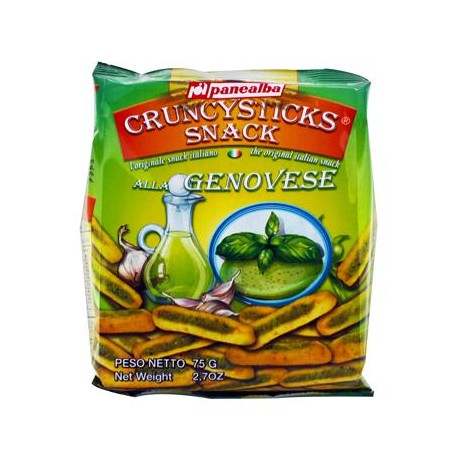 CARTON DE 14 SACHETS GRISSINI SNACKS PESTO GENOVESE 175GR