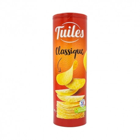 CARTON DE 25 TUBES DE CHIPS TUILES SALES 170GR