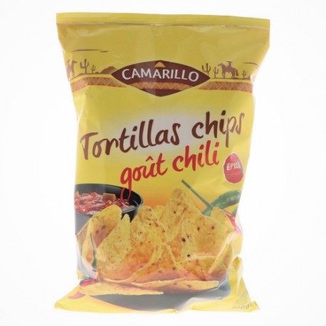 CARTON DE 22 SACHETS DE TORTILLA CHIPS CHILI 200GR CAMARILLO