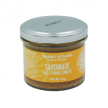 CARTON DE 12 POTS SARDINADE AUX CITRONS CONFITS 90GR