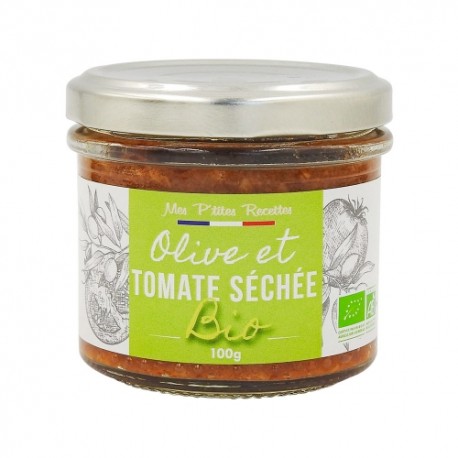 CARTON DE 6 POTS DE TARTINABLE BIO OLIVES TOMATES SECHEES 100GR