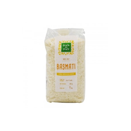 CARTON DE 12 X1KG RIZ BASMATI GRAINS DE FRAIS