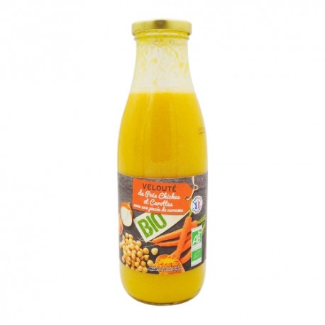 CARTON DE 6 VELOUTE POIS CHICHES CAROTTES ET OIGNONS BIO 73CL