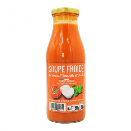 CARTON DE 6 BOUTEILLES SOUPE FROIDE TOMATE MOZZA BASILIC 48 CL