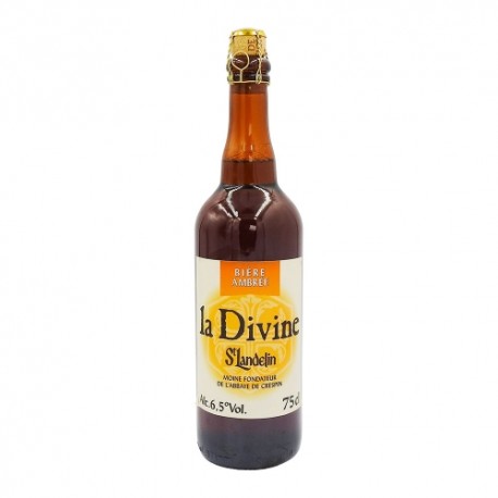 CARTON DE 6 BIERES AMBREE LA DIVINE ST LANDELIN 75CL