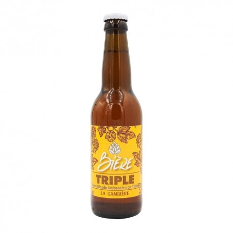 CARTON DE 24 BIERES BLONDE TRIPLE LA BAMBIERE 33CL