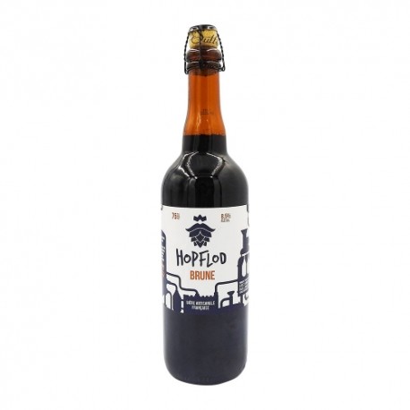 CARTON DE 12 BIERES BRUNE HOPFLOD 75CL