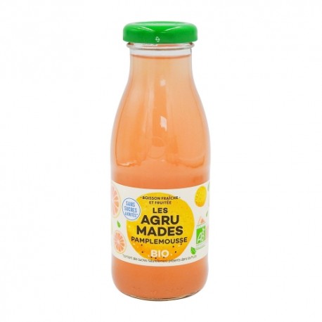 CARTON DE 12 BOUTEILLES AGRUMADES PAMPLEMOUSSE BIO 25CL