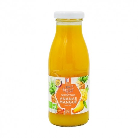 CARTON DE 15 BOUTEILLES SMOOTHIE MANGUE ANANAS BIO 25CL