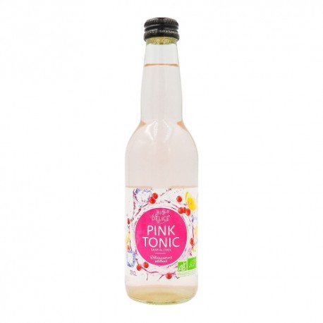 CARTON DE 12 BOUTEILLES BOISSONS GAZEUSES PINK TONIC BIO 33CL