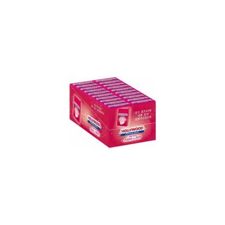 BOITE DE 20 ETUIS HOLLYWOOD DRAGEE FRAISE