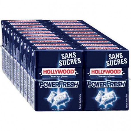 BOITE DE 20 ETUIS HOLLYWOOD DRAGEE POWERFRESH