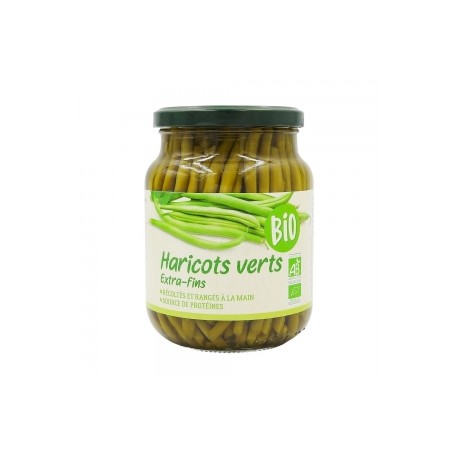 CARTON DE  POTS HARICOTS VERTS EXTRA FINS BIO 720ML