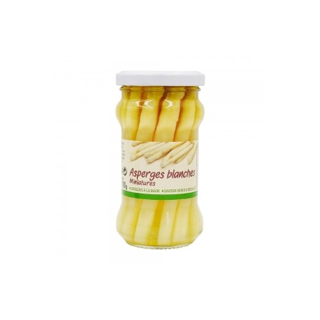 CARTON DE 12 PÖTS ASPERGES BLANCHES MINIATURES DU PEROU 110GR