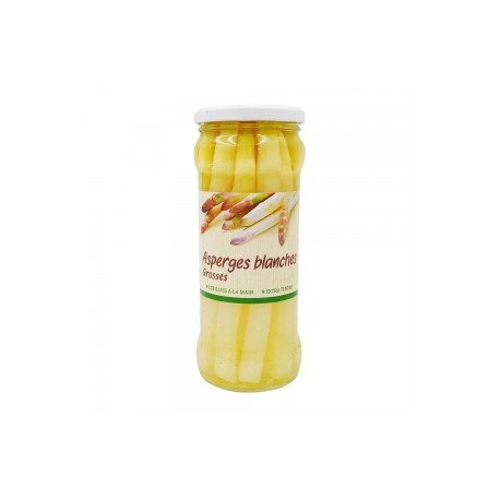 CARTON DE 12 POTS ASPERGES BLANCHES PELEES 320GR