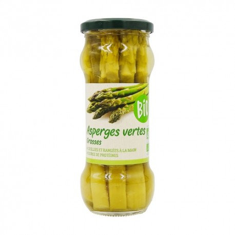 CARTON DE 12 POTS ASPERGES VERTES GROSSES BIO 370 ML