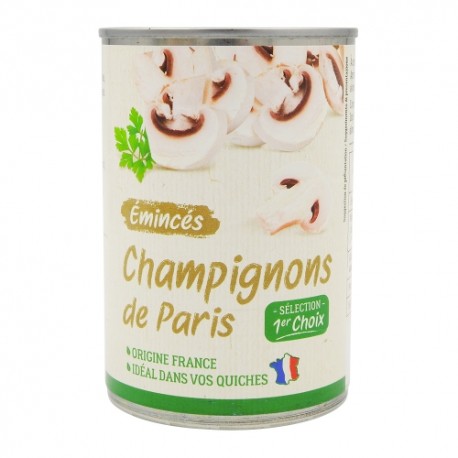 CARTON DE 12 POTS CHMPIGNONS DE PARIS EMINCE FRANCE