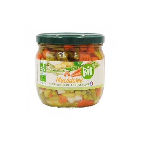 CARTON DE 12 POTS MACEDOINES DE LEGUMES BIO FRANCE 370 ML