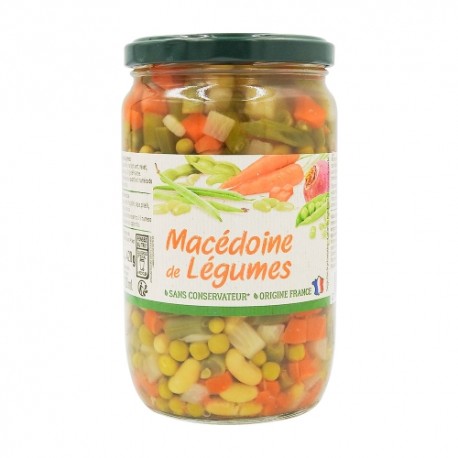 CARTON DE 6 POTS MACEDOINE DE LEGUMES FRANCE 660 GR