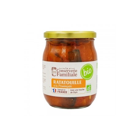 CARTON DE 12 POTS RATATOUILLES CUISINEES BIO 520 GR