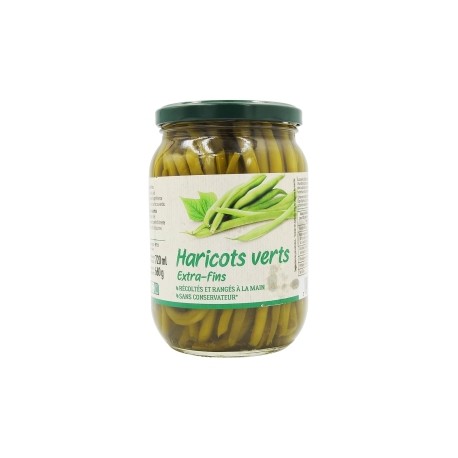 CARTON DE 12 POTS HARICOTS VERTS ENTIERS EXTRA FINS 720 ML