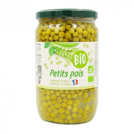 CARTON DE 6 POTS PETITS POIS BIO 720 ML FRANCE