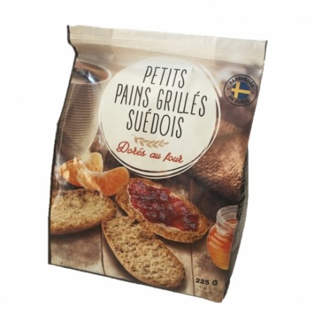 CARTON DE 15 SACHETS PETITS PAINS GRILLES SUEDOIS 225 GR