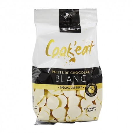 CARTON DE 10 SACHETS PALETS DE CHOCOLAT BLANC 200 GR