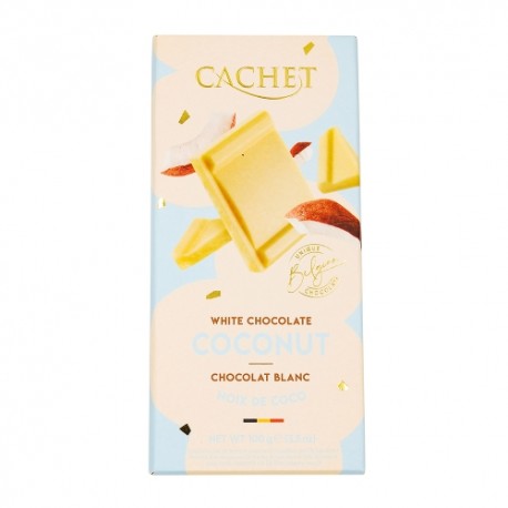 CARTON DE 12 TABLETTES CHOCOLAT BLANC COCO 100 GR