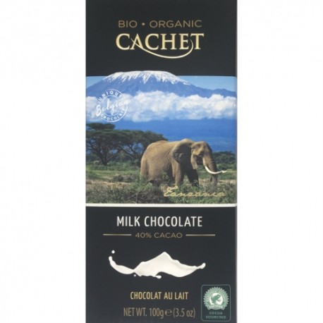 CARTON DE 12 TABLETTES CHOCOLAT LAIT BIO TANZANIE 40% CACAO 100 GR