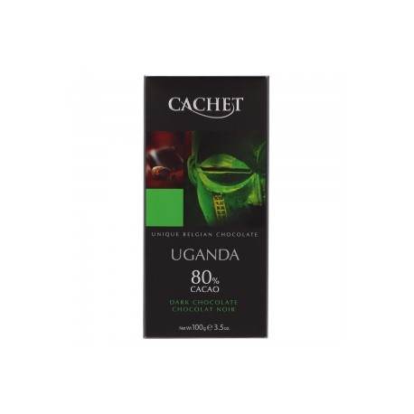 CARTON DE 12 TABLETTES CHOCOLAT NOIR OUGANDA 80% CACAO 100 GR