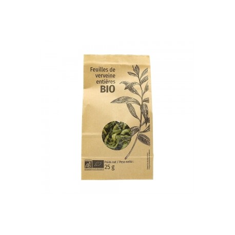 CARTON DE 24 SACHETS FEUILLES DE VERVEINE BIO 25 GR