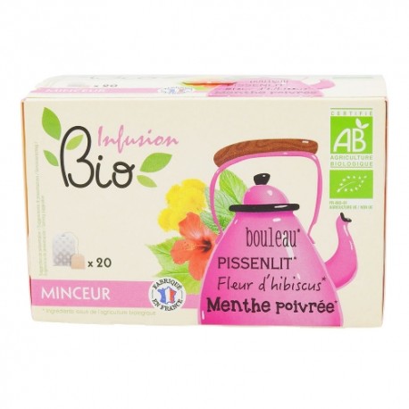 CARTON DE 15 BOITES INFUSION MINCEUR BIO 20 SACHETS