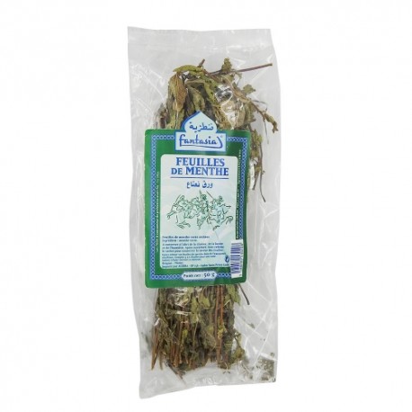 CARTON DE 40 SACHETS MENTHE SECHEE FEUILLES 50 GR FANTASIA