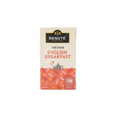 CARTON DE 20 BOITES THE NOIR ENFLISH BREACKFAST 25 SACHETS RENUTES