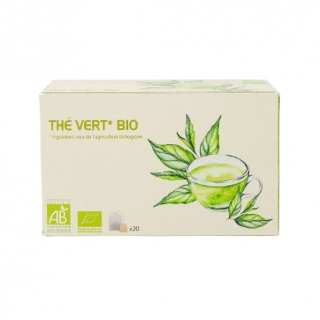 CARTON DE 16 BOITES DE THE VERT BIO 20 SACHETS