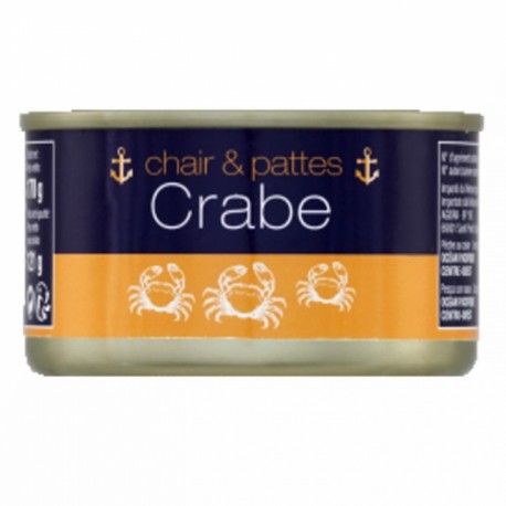 CARTON DE 24 BOITES CHAIR DE CRABE & PATTES 121 GR