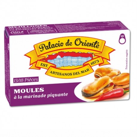 CARTON DE 24 BOITES MOULES A LA SAUCE PIQUANTE 115GR PALACIO DE ORIENTE