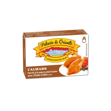 CARTON DE 24 BOITES CALAMARS FARCIS SAUCE AMERICAINE 115GR  PALACIO