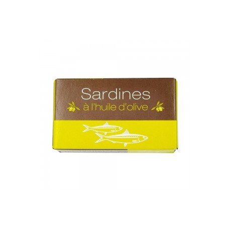 CARTON DE 54 SARDINES A L'HUILE D'OLIVE MAROC 80 GR