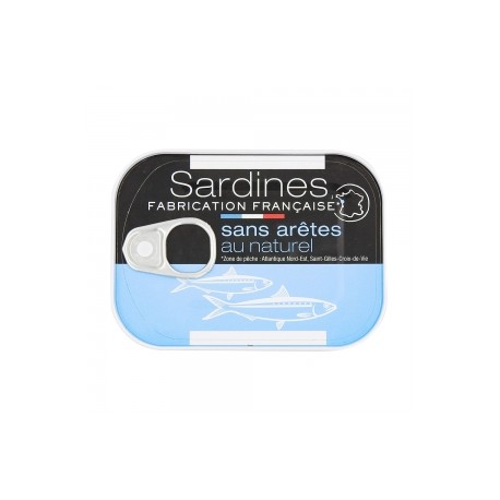 CARTON DE 15 BOITES SARDINES SANS ARRËTES AU NATUREL 80.50 GR