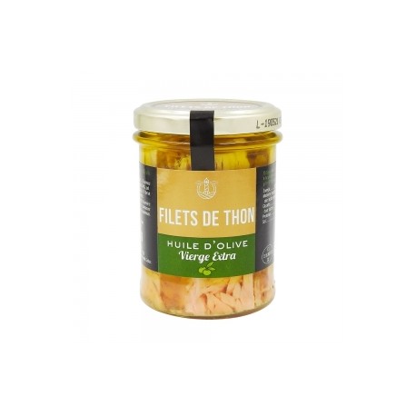 CARTON DE 12 POTS FILETS DE THON A L'HUILE D'OLIVE VIERGE EXTRA 130 GR