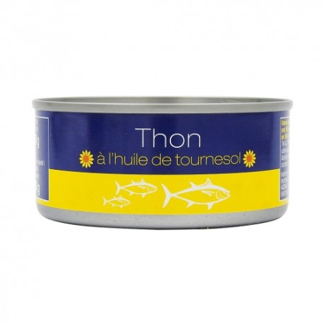 CARTON DE 48 BOITES THON ENTIER HUILE TOURNESOL 1/5 104 GR