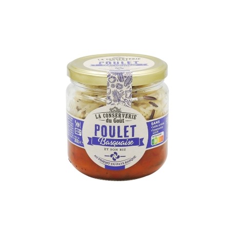 CARTON DE 6 POTS POULET BASQUAISE 300 GR